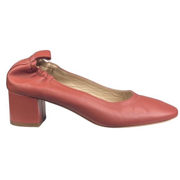 Everlane Women’s The Day Heel Coral Red Slip On Heel Size US 6.5 - Picture 1 of 12